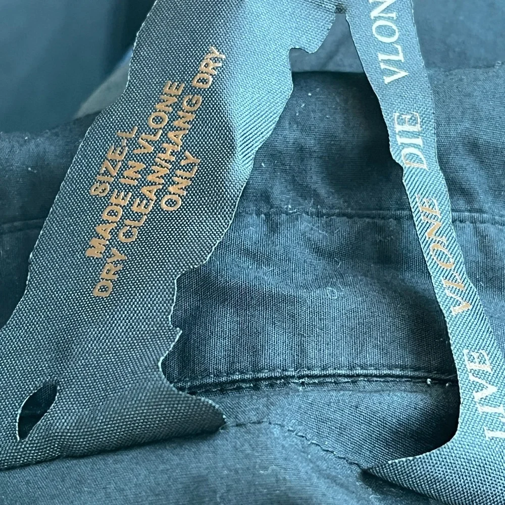 Preowned Vlone Original Famous A$AP Rocky Raper Designed Dress Button Up . - Picture 9 of 13